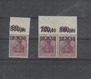 Infla  Nr. 157 I + 157 II gepr. **  Germania OR Platte   16 ,-- ME - Bild 1 von 1