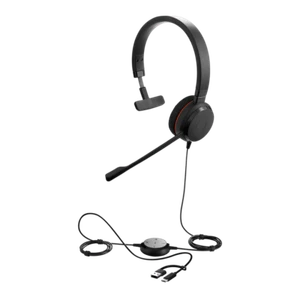 Jabra Evolve 20 SE MS Mono Wired Headset, Plug-and-play, USB-A or USB-C - Picture 1 of 3