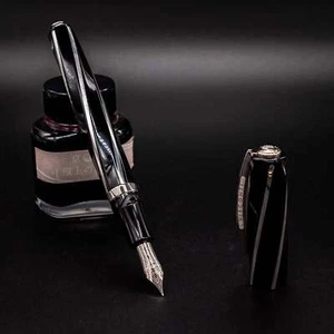 Visconti Divina Elegance Fountain Pen - Black - Picture 1 of 12