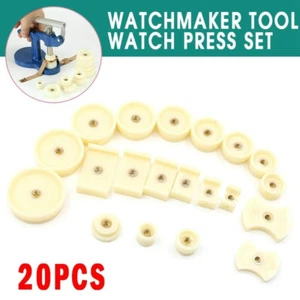 20 Stck. Reparatur Stanzformen Uhrmacher Werkzeug Uhr Presse Set Rückseite Etui Näher Kristall Glas - Bild 1 von 14