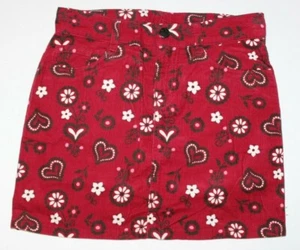 Gymboree Girl's Curdoroy Skort, Red and Floral, Size 8 - Picture 1 of 2