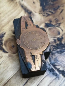 Vintage Horology Watchmaking Printers Block Cut From 1930s - Picture 1 of 11