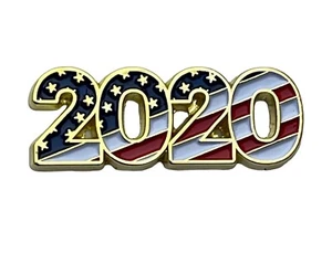 2020 USA Flag Patriot Ribbon Hat or Lapel Pin PMS1356 F7D11A - Picture 1 of 1