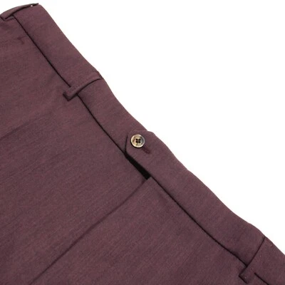 Meyer 全新带标签正装裤子 30 码 Stocky 46 美国纯色红色紫色羊毛混纺波恩 — 第 1/4 张图片