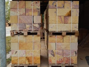 BESTE QUALITÄT!!! BUNTE SANDSTEINMAUERSTEINE 20x20x40 cm, 4-S.GESÄGT - Bild 1 von 3