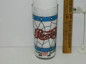 Vaso Pepsi Tiffany Style 6" 1973 75 aniversario - Imagen 1 de 8