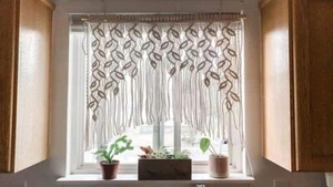 Macrame Curtain, Valance, Window Curtain, Wall Decor, Boho Decor, Wall Hanging - Picture 1 of 1