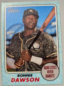 2017 Topps Heritage Minor Ronnie Dawson Blue # 34/99 - Picture 1 of 3