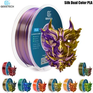 1 kg Geeetech 3D Drucker Filament Seide PLA 1,75 mm Seide Dual Color PLA Verbrauchsmaterial - Bild 1 von 17