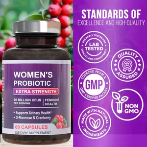 Women's Daily Probiotics PH Balance, Digestive, UT, &Feminine Health Support - Picture 1 of 6