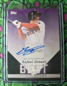 RAFAEL DEVERS Auto 🔥 2022 Topps Online Exclusive ⚾ Best & Brightest PURPLE /25 - Picture 1 of 2
