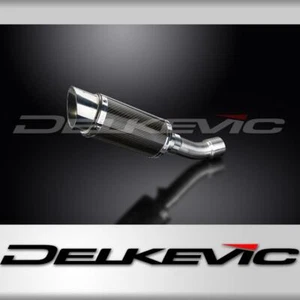DUCATI DIAVEL 2011-2018 200mm ROUND CARBON SILENCER EXHAUST KIT - Picture 1 of 4