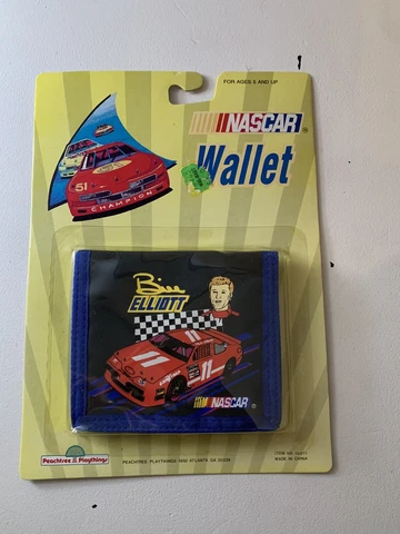 1992 BILL ELLIOTT Nascar Black Wallet.  Peachtree Playthings Item 10011 New Cover