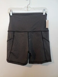 Summer Mae Womens Athletic Shorts With Pockets Charcoal Grey Small - Picture 1 of 7