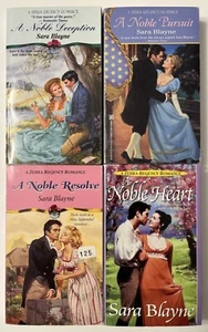 4 NOBLE Titles by SARA BLAYNE Complete Powell Series Zebra REGENCY Romance Books - Imagen 1 de 1