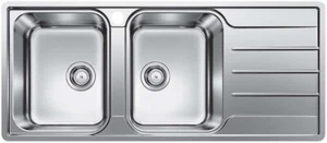 Blanco Double Left Hand Inset/Flushmount Sink With Drainer LEMIS8SLIFK5 526993 - Picture 1 of 2