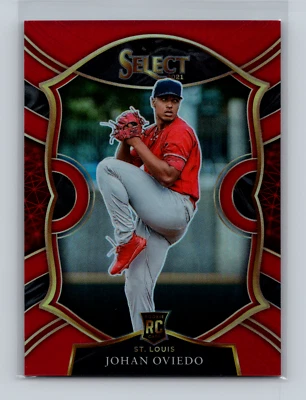 Johan Oviedo 2021 Panini Select Red RC /199 #41 St. Louis Cardinals - Image 1 of 2