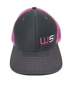 Charcoal & Neon pink Snapback trucker hat NWT WSI logo Richardson - Picture 1 of 4