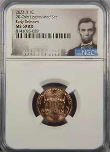 2023 D NGC MS69 RD Lincoln Shield Cent Penny Top Pop Registry - Picture 1 of 3