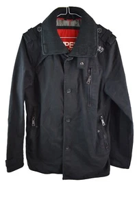 Superdry Herren Trenchjacke Jermyn Street schwarz Größe M Baumwolle geknöpft - Bild 1 von 8