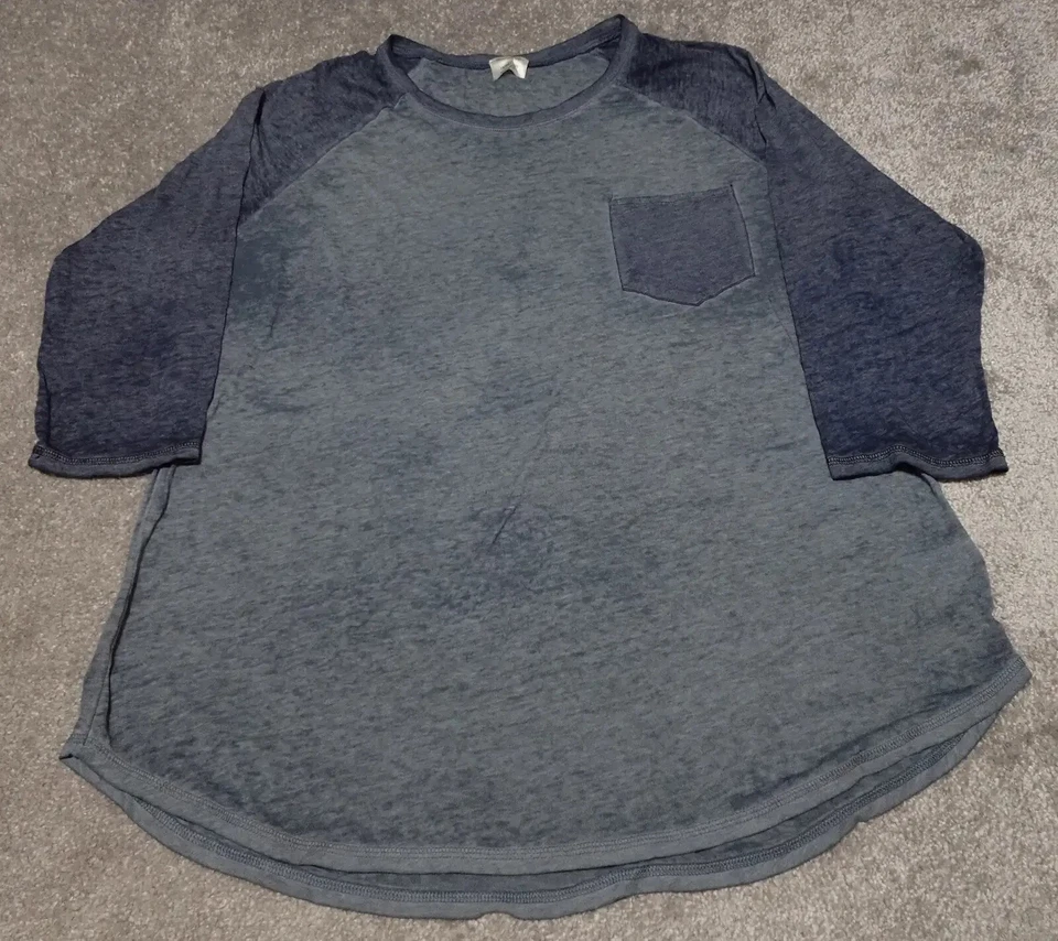 Camisetas Danskin Now para mujer 1X azul bloque de color raglán manga 3/4 informales Foto 1 de 4