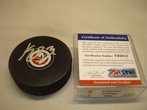 Kyle Okposo Signed New York Islanders Hockey Puck Autographed PSA/DNA COA 1B - Picture 1 of 3