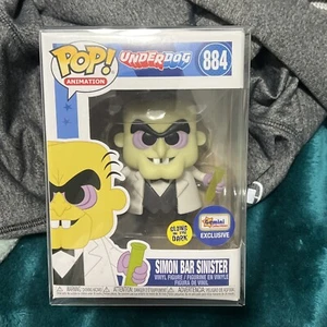 Funko POP Underdog #884 Simon Bar Sinister GITD Gemini Collectibles Exclusive - Picture 1 of 7