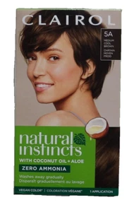 Clairol Natural Instincts Hair Color 5A Medium Cool Brown Lasts 28 Shampoo Vegan - Picture 1 of 1