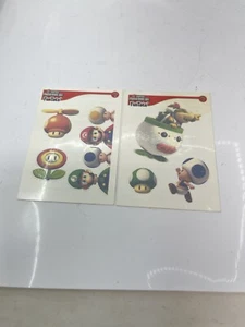 Set Of 2 Super Mario Bros Funtats Temporary Tattoos 2010 - Picture 1 of 2