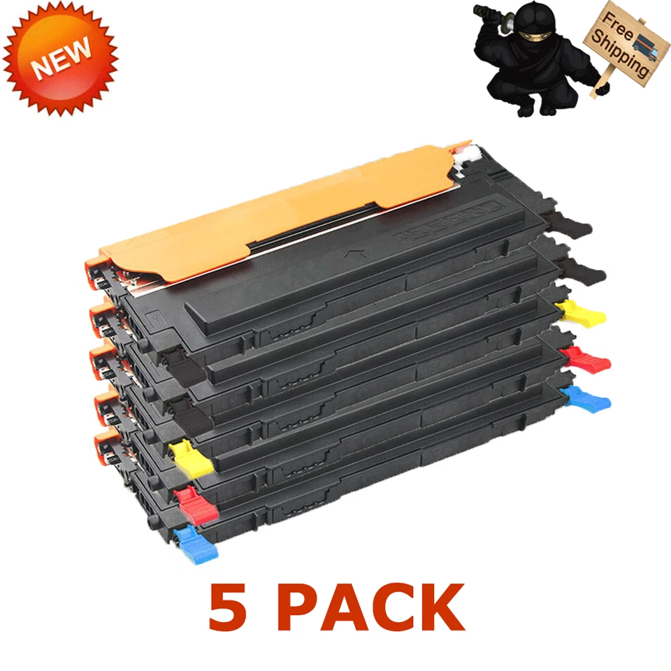 5 Pack Set CLT-K407S Black & Color Printer Toner Cartridge for Samsung CLP-325W - Изображение 1 из 1