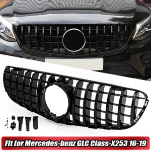 Front Grille Grill Fits Mercedes Benz GLC W253 X253 GLC300 GLC350 2015-2019 GT R - Picture 1 of 15