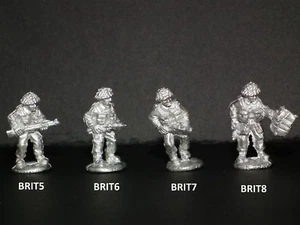  Metal WWII British Infantry Troops - 4 Variations 1/76 Scale - BRIT5-6-7-8 - Bild 1 von 1