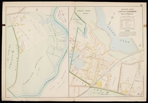 1900 MIDDLESEX COUNTY, MASSACHUSETTS, CAMBRIDGE CEMETERY, COPY PLAT ATLAS MAP - Picture 1 of 4