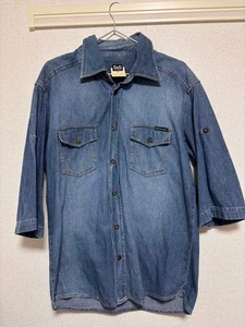 Dolce＆Gabbana Denim Shirt Blue Size XL From Japan - Picture 1 of 24