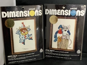 Dimensions Crewel Sticksets 6017 Sittin’ Pretty & 6022 Happy Fella 2 Sets - Bild 1 von 6