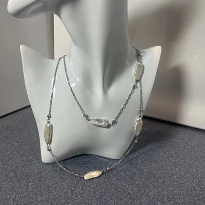 "Collar Honora Perla Líquida 36"" Plata de Ley 925 Nuevo en Caja" Foto 1 de 4