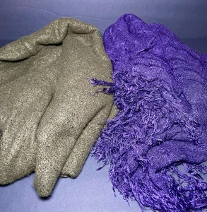 Lot of Scarves Green & Purple Lush – Fashion Accessories Wraps Shawls - Picture 1 of 6