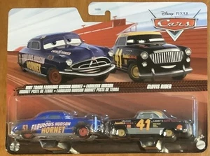 DISNEY PIXAR CARS DIRT TRACK FABULOUS HUDSON HORNET & CLOVIS RIDER Pack de 2 coches - Imagen 1 de 2