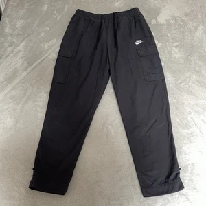Nike Cargo Pants Tracksuit Bottoms Mens Black Size Medium W29-34 W28 Tapered - Picture 1 of 18