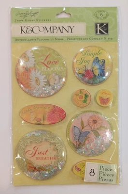 Susan Winget Spring Blossom 花卉雪球剪贴簿贴纸 K&Company 出品 — 第 1/2 张图片