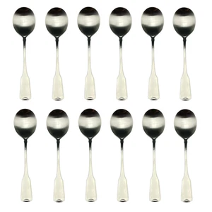 Oneida American Colonial 18/8 Stainless Large Round Gumbo Spoon (Set of Twelve) - Picture 1 of 4