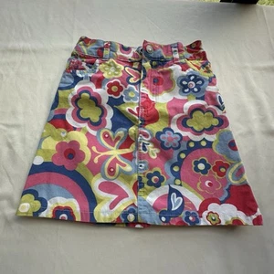 The Children’s Place Girls 5 Multi Floral Denim Short Skirt - Picture 1 of 6