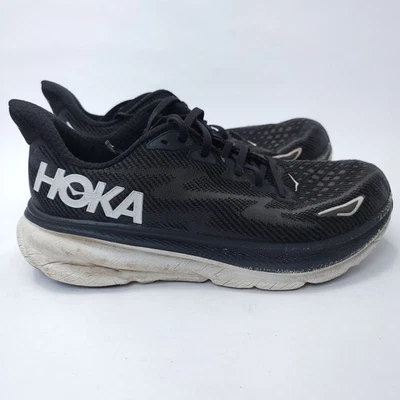 Zapatos para correr Hoka One One Clifton 9 1127896-BWHT para mujer 10 B negros blancos Foto 1 de 4