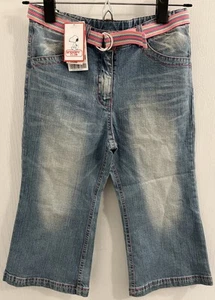 Snoopy Club Jeans With Belt Girls Size 11 **RARE** - Picture 1 of 6