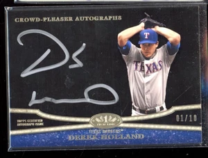 2013 TOPPS TIER ONE DEREK HOLLAND CROWD PLEASER BLACK AUTO 1/10 - Picture 1 of 2