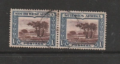 South West Africa 1931 Defs 1/- usado par correto SG 80 - Imagem 1 de 2