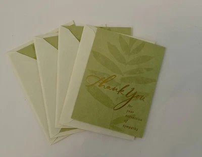 Hallmark Sympathy Green Greeting Cards Lot of 4 With Envelopes - Image 1 of 4