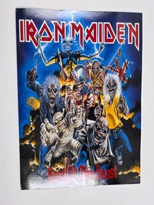 Iron Maiden Press Release Card Best Of The Beast Original EMI Records Promo 1996 - Picture 1 of 13