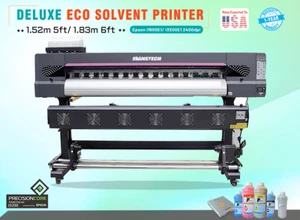 DELUXE 1830 mm 6 Fuß ECO Lösungsmittel Drucker Großformat Breitbanner Vinyl I3200 Kopf - Bild 1 von 6