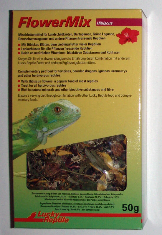 Lucky Reptile Flower Mix Hibiscus 50g Futter Landschildkröten Bartagamen Leguane - Bild 1 von 1